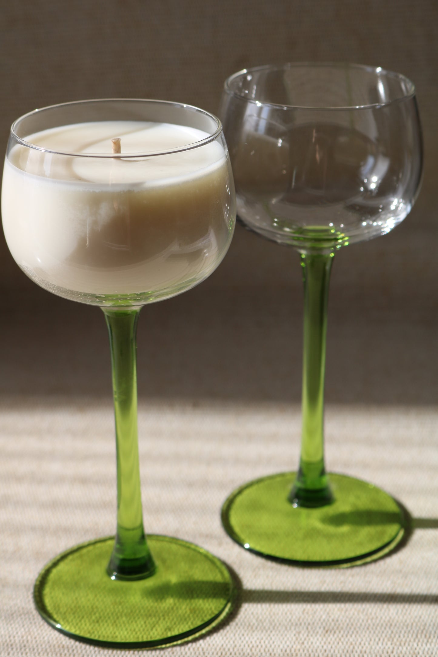 Verre à vin blanc Alsacien pied vert clair